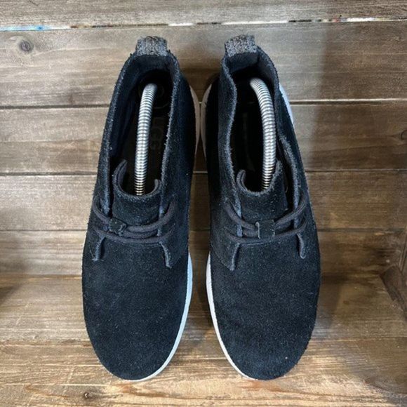 Mens UGG Black Suede Leather Lace Up‎ Ankle Chukka Boots Size 7 M GUC main image 4
